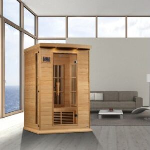Golden Designs Maxxus Infrared Sauna 2-Person Near Zero EMF FAR Infrared w/ Hemlock | MX-K206-01-ZF