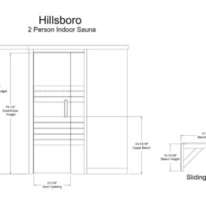 Almost Heaven Hillsboro 2-Person Indoor Sauna