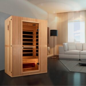 Golden Designs Maxxus "Serenity" Dual Tech 2-Person Low EMF FAR Infrared Sauna with Canadian Hemlock | MX-LS2-01