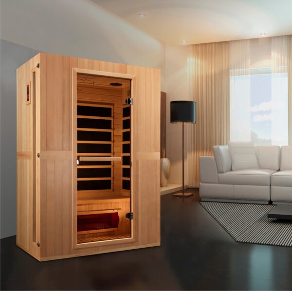 Golden Designs Maxxus "Serenity" Dual Tech 2-Person Low EMF FAR Infrared Sauna with Canadian Hemlock | MX-LS2-01