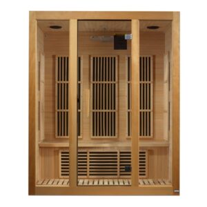 Golden Designs Maxxus "Bellevue" 3-Person Low EMF FAR Infrared Sauna with Canadian Hemlock | MX-J306-01