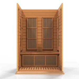 Golden Designs Maxxus 2-Person FAR Infrared Sauna - Low EMF with Canadian Red Cedar | MX-K206-01 CED