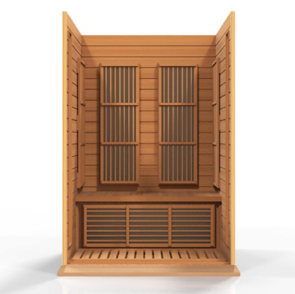 Golden Designs Maxxus 2-Person FAR Infrared Sauna - Low EMF with Canadian Red Cedar | MX-K206-01 CED