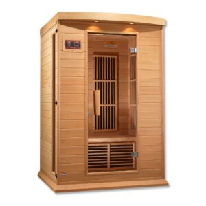 Golden Designs Maxxus 2-Person FAR Infrared Sauna - Low EMF with Canadian Hemlock | MX-K206-01