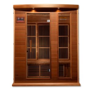 Golden Designs Maxxus "Montilemar Edition" 3-Person Near Zero EMF FAR Infrared Sauna with  Canadian Red Cedar | MX-K306-01-ZF CED