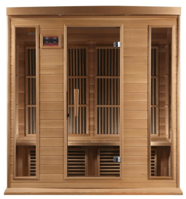Golden Designs Maxxus "Chaumont Edition" 4-Person Near Zero EMF FAR Infrared Sauna with Canadian Red Cedar | MX-K406-01-ZF CED