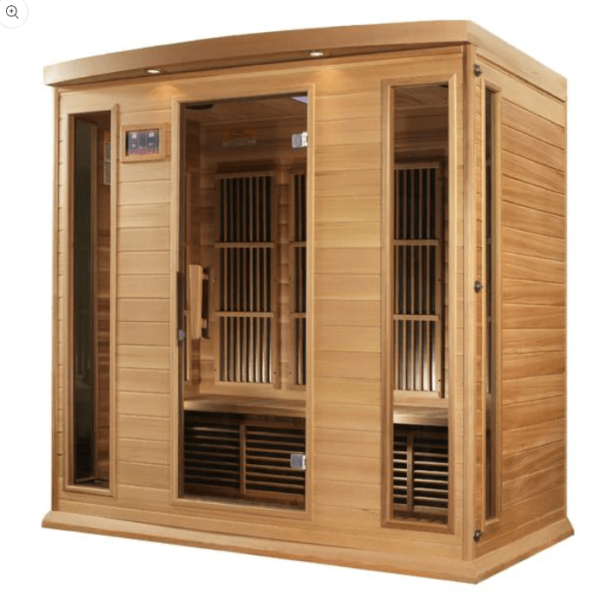 Golden Designs Maxxus "Chaumont Edition" 4-Person Near Zero EMF FAR Infrared Sauna with Canadian Red Cedar | MX-K406-01-ZF CED