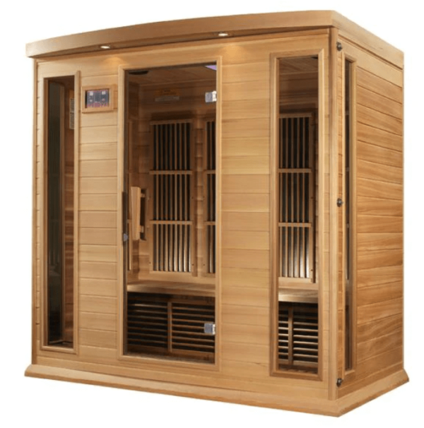 Golden Designs Maxxus "Chaumont Edition" 4-Person Near Zero EMF FAR Infrared Sauna with Canadian Red Cedar | MX-K406-01-ZF CED