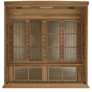 Golden Designs Maxxus "Chaumont Edition" 4-Person Near Zero EMF FAR Infrared Sauna with Canadian Red Cedar | MX-K406-01-ZF CED