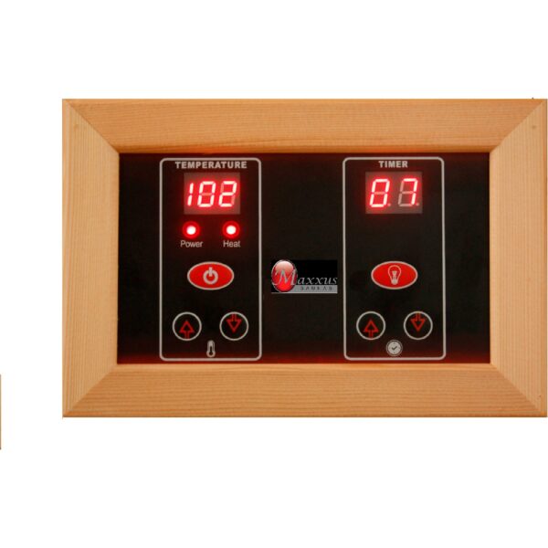 Golden Designs Maxxus 3-Person Corner Full Spectrum Near Zero EMF FAR Infrared Sauna with Canadian Red cedar | MX-M356-01-FS CED